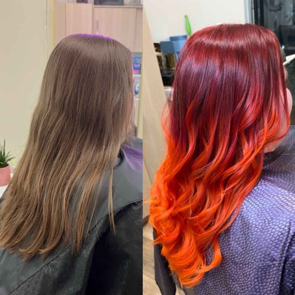 Full Lightening + Vivid Color at INVU Beauty Salon in Modesto, CA