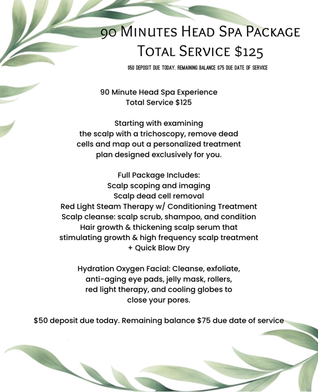 120 Minutes Head Spa Package