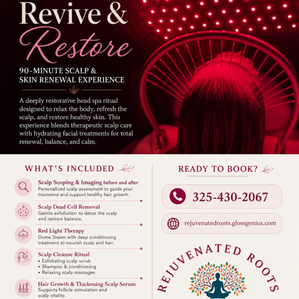 Revive & Restore - 90 Min. at Rejuvenated Roots Head Spa, LLC in Brownwood, TX
