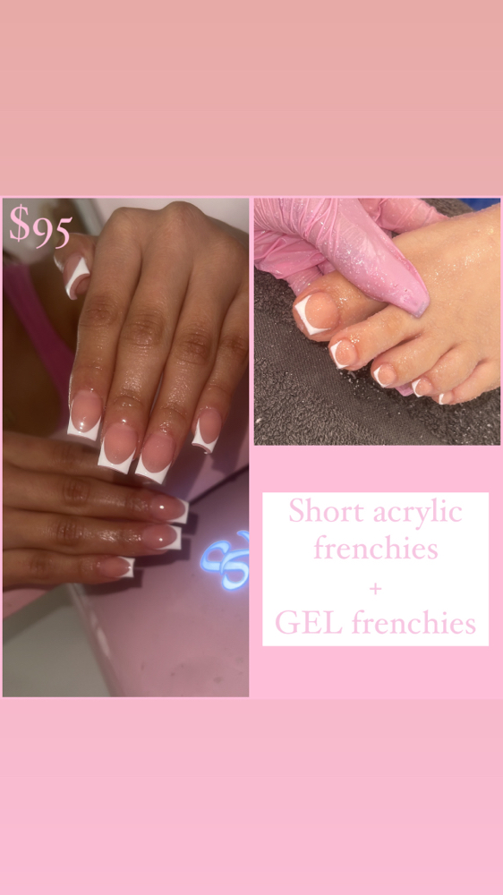 Short French Nails/French Gel Pedi✨