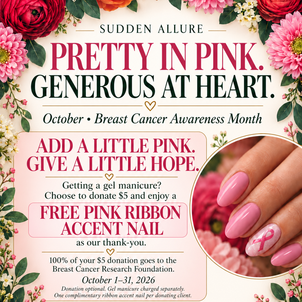 Breast Cancer $5 at Sudden Allure in Hilliard, OH