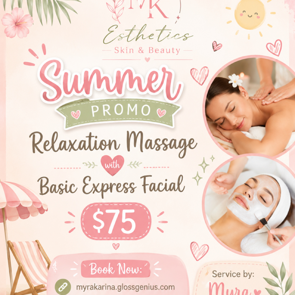 Summer Massage With Facial at MK Esthetics Skin & Beauty in Amherst, OH