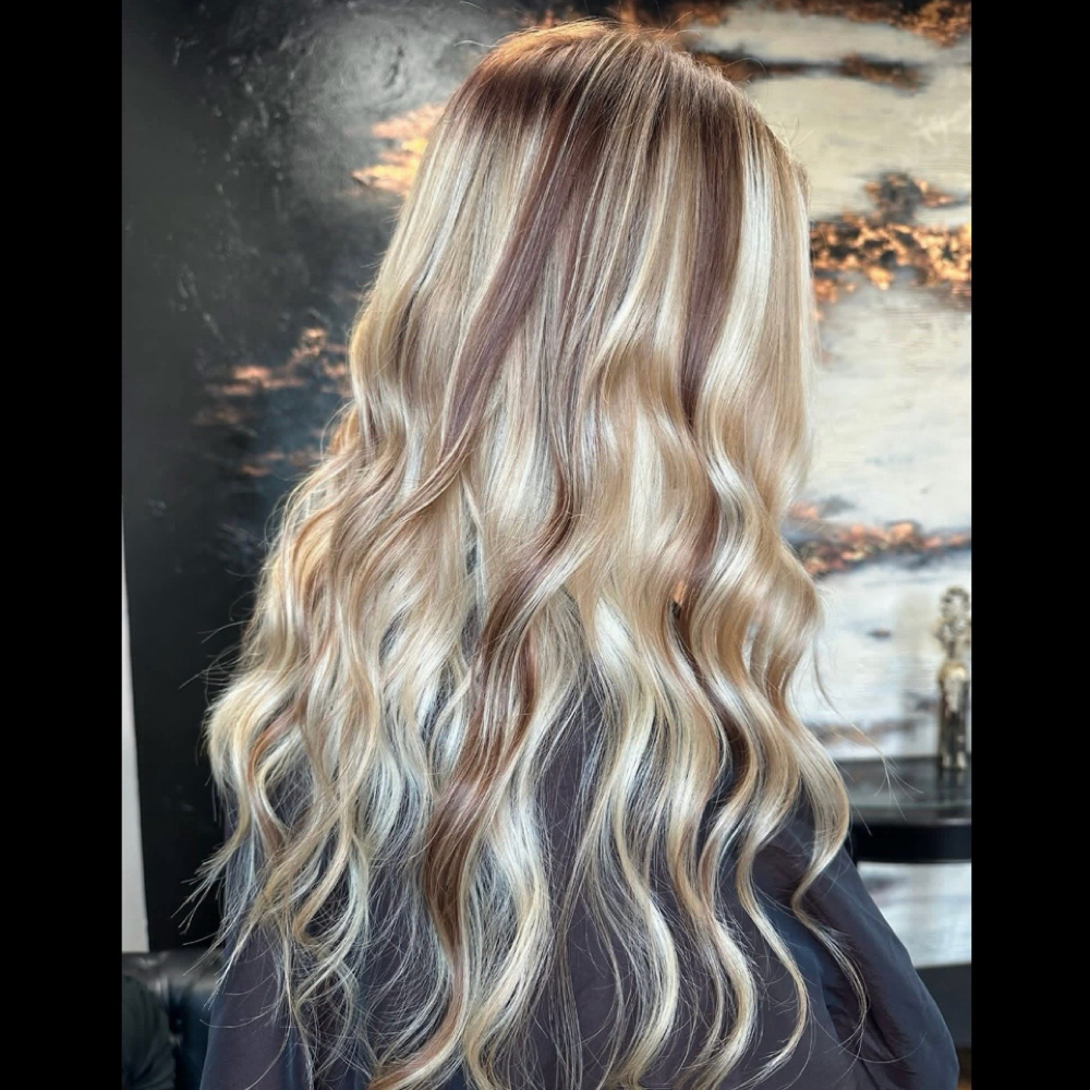 Low lights Color Cut And Style at The Vintage Rose Salon in Bossier City, LA