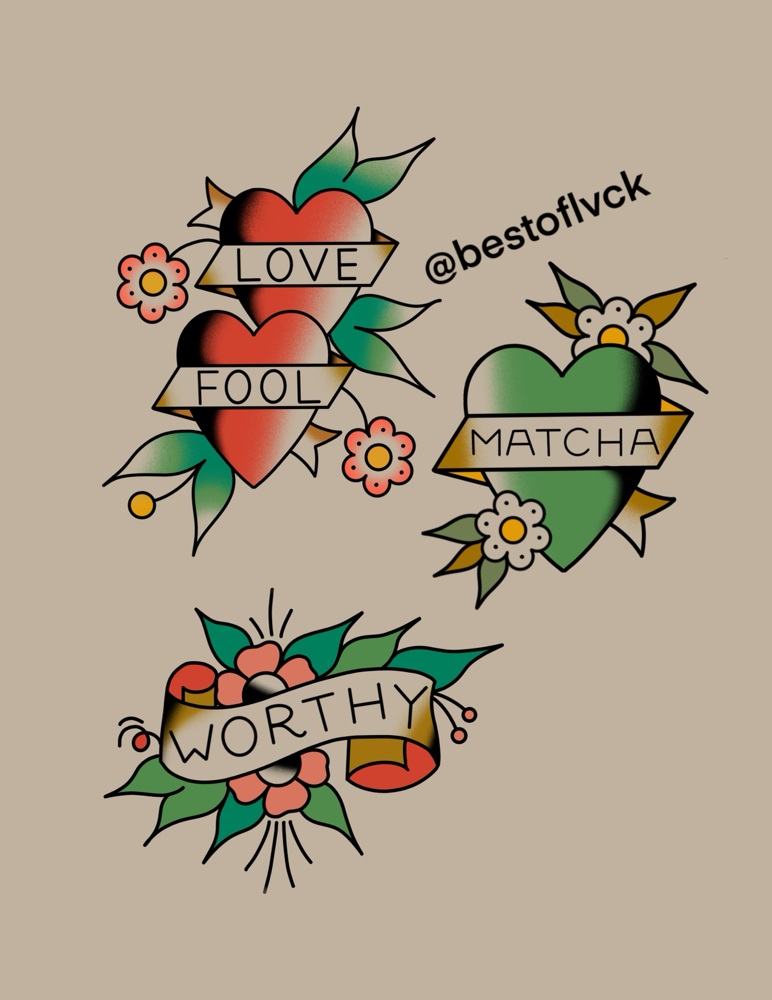 Heart Or Flower And Banner