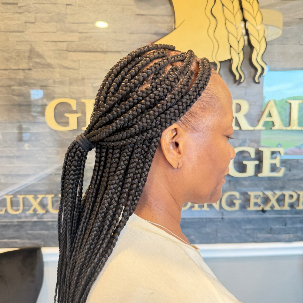 Traditional Box Braids at Glow Braid Lounge in Pearland, TX