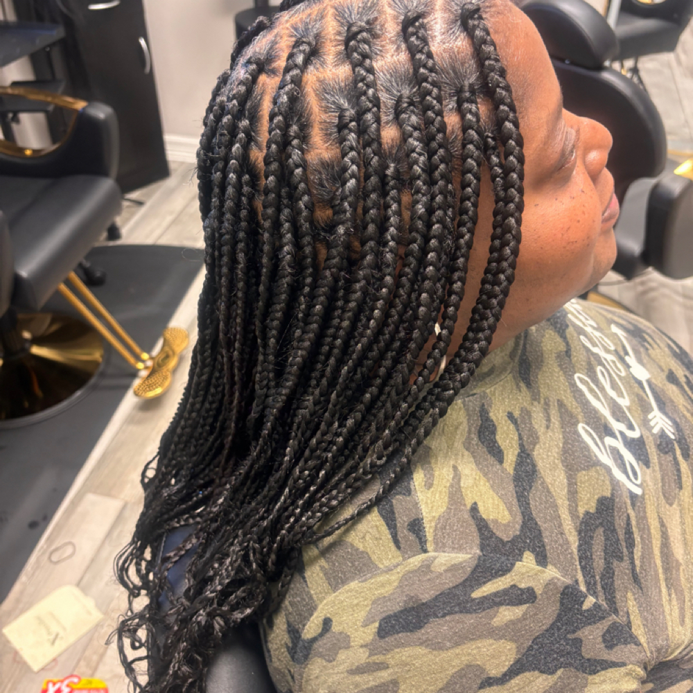Traditional Box Braids at Glow Braid Lounge in Pearland, TX