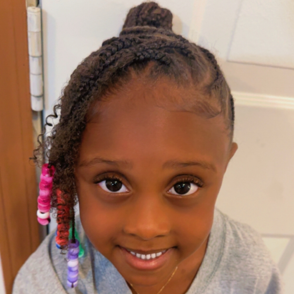 Kids Braided Ponytail With Beads at Monyana’s Touch in Columbus, OH