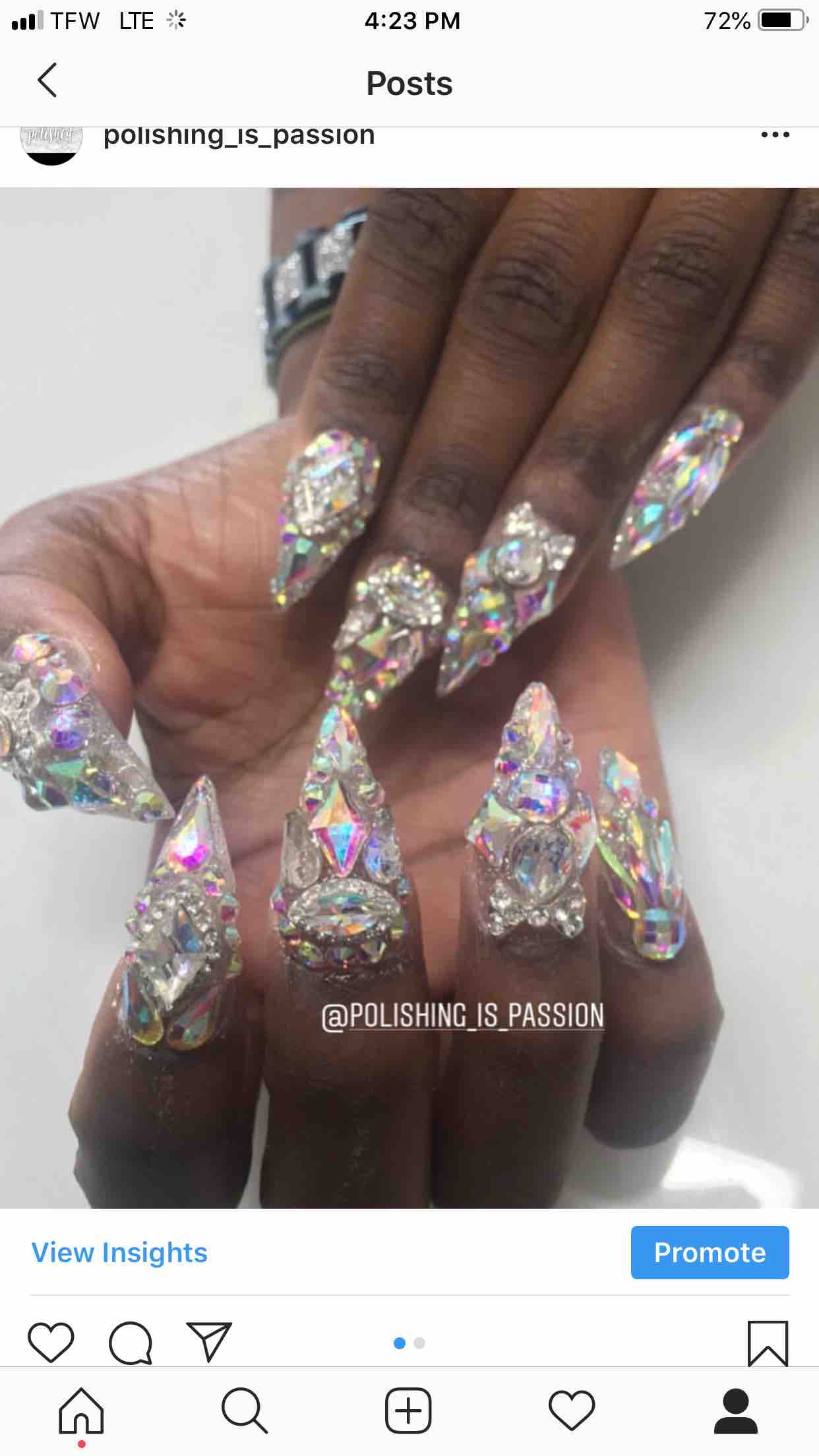 Rhinestone Nail Art Per Nail