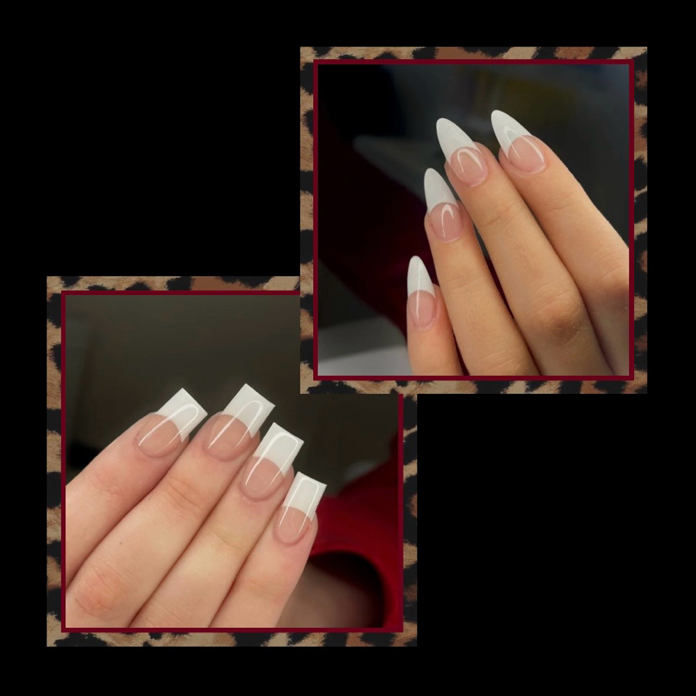 White French Tip Acrylic Full Set at shelbydoesnails in Mentor, OH