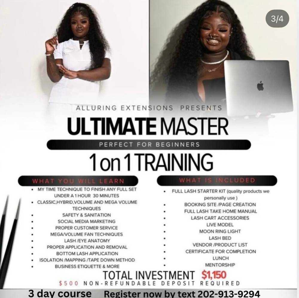 ULTIMATE MASTER TRAINING 1ON 1 at ALLURING EXTENSIONS in Beltsville, MD