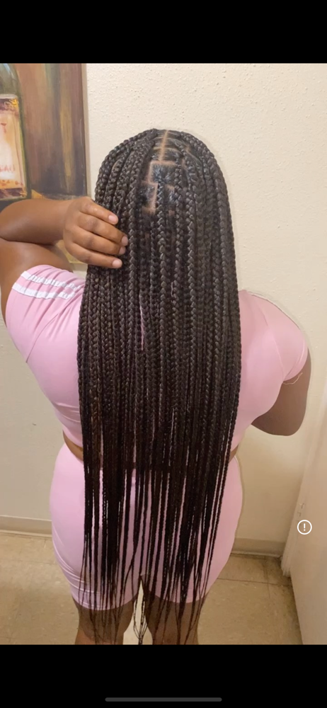 Medium Small knotless braids