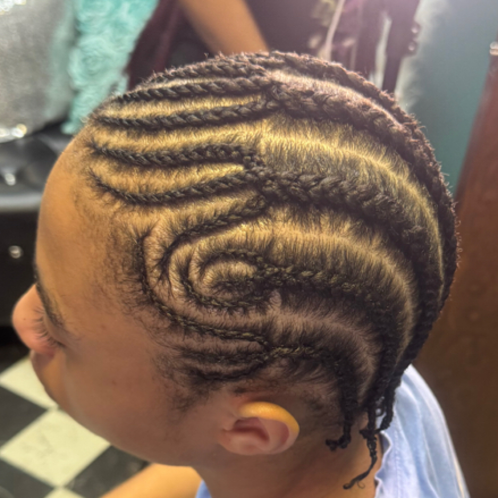 Mens Basic Cornrows at B Diva Braids and Locs in Statesville, NC