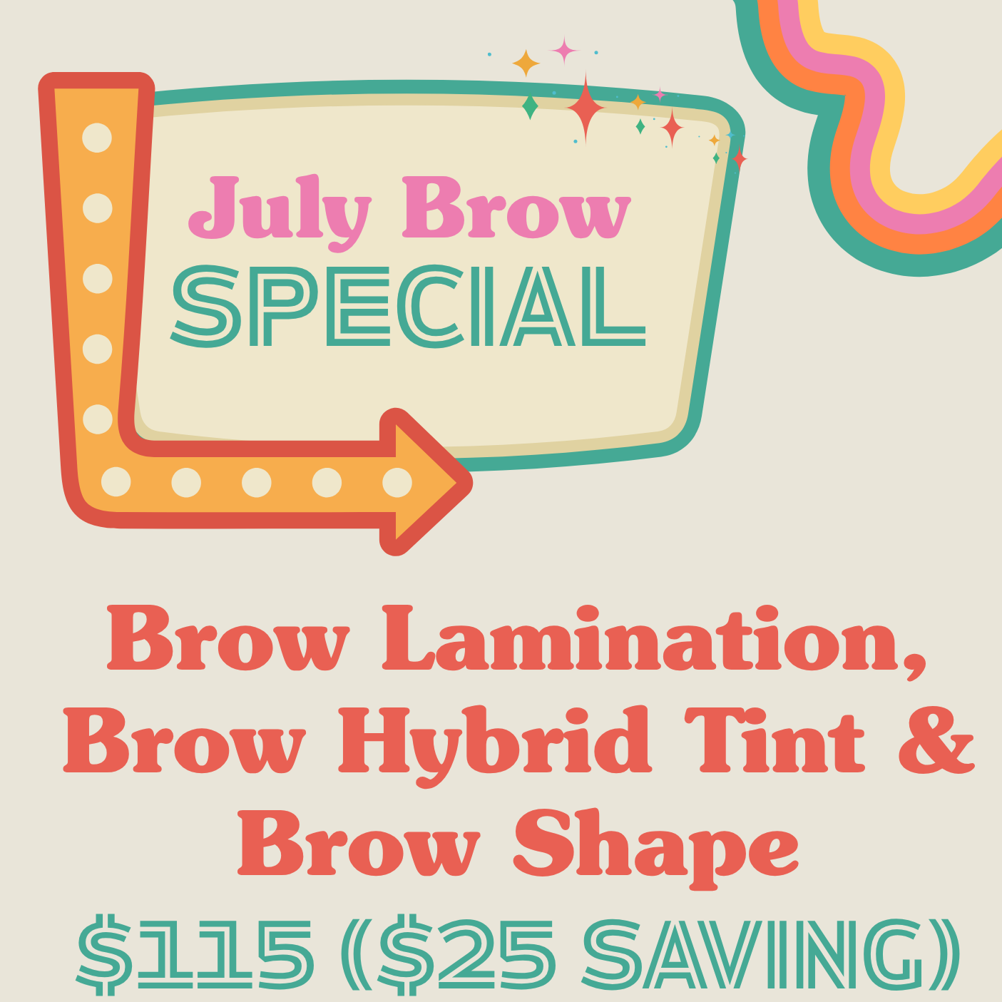 July Brow Special at Pura Vita LLC in Sumrall, MS