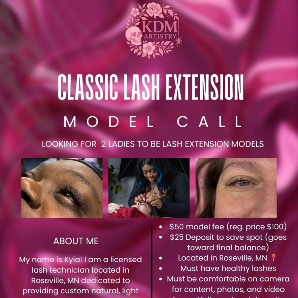 MODEL CALL ONLY - Classic Lashes at KDM Artistry LLC in Roseville, MN