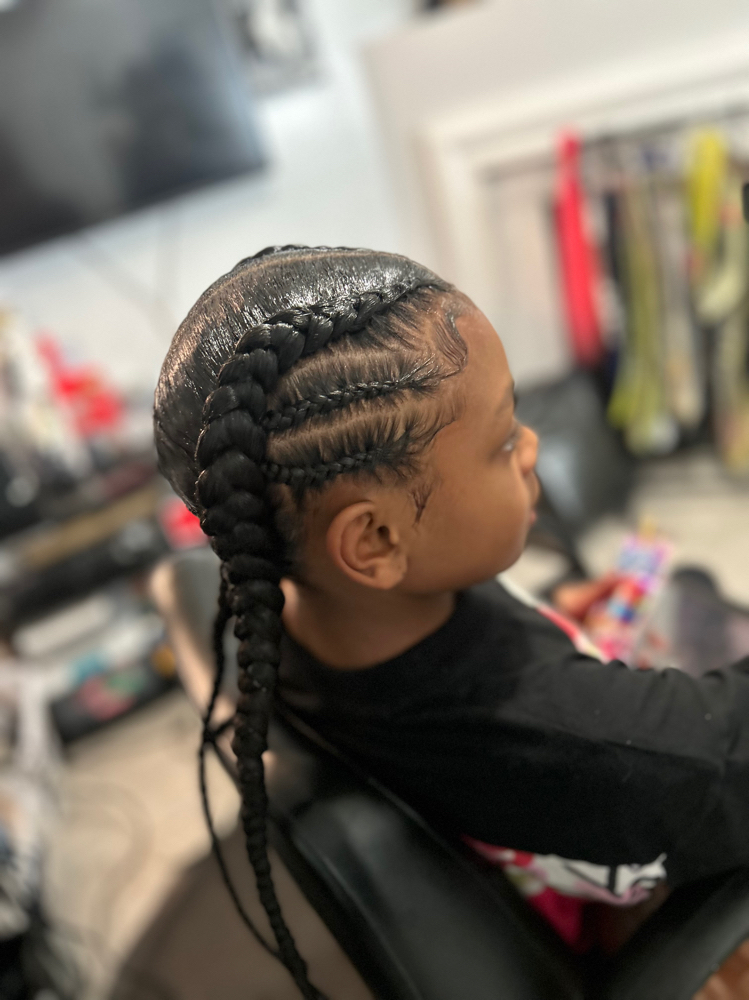 2 Feeding Cornrows (Hair Included)