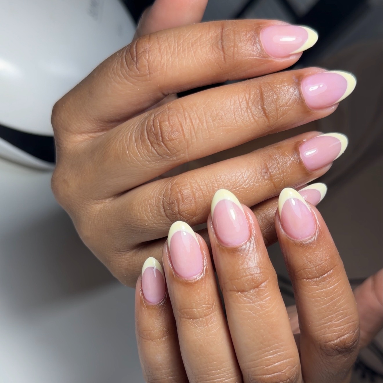 Full set W/ French Tip design at LS Nailed it in Providence, RI