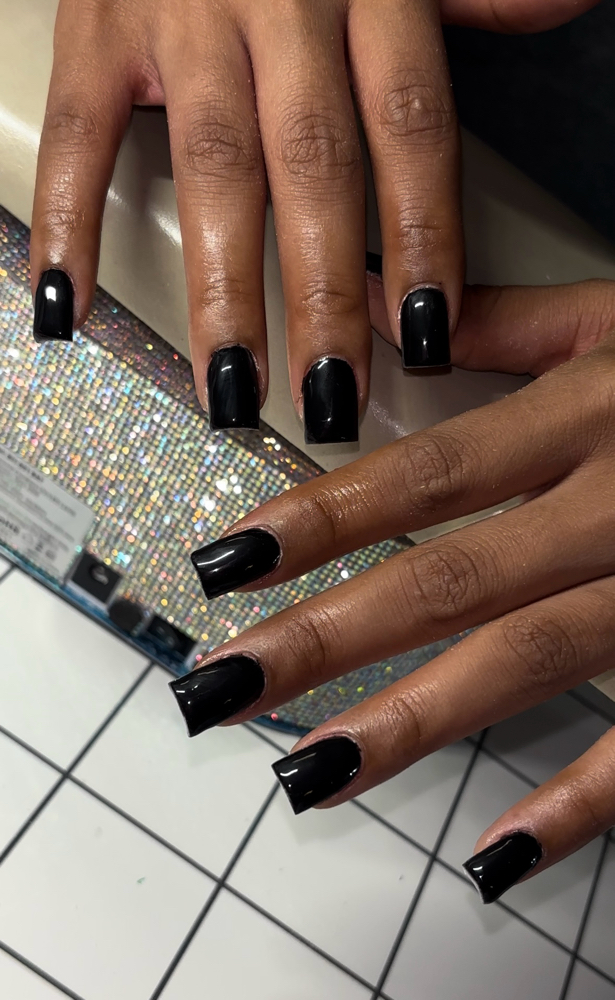 one color acrylic full set at Nailed By Em in South Charleston, WV