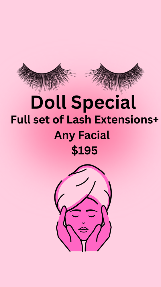 Doll Face Lashes+Facial