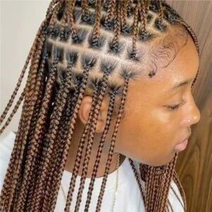 Med K-Less Braids (Color 30) at Hollywood Soul Salon Ouchlesshairbraiding in San Diego, CA