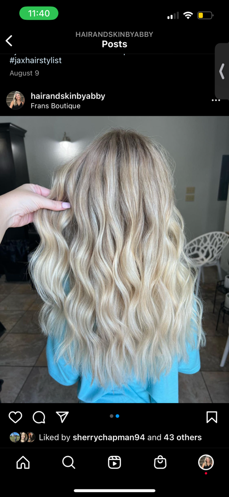 Half Head Highlight + Cut + Blowdry at Abigail  Chapman in Jacksonville, FL