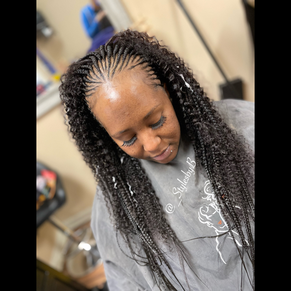Braided Half Up Half Down SewIn