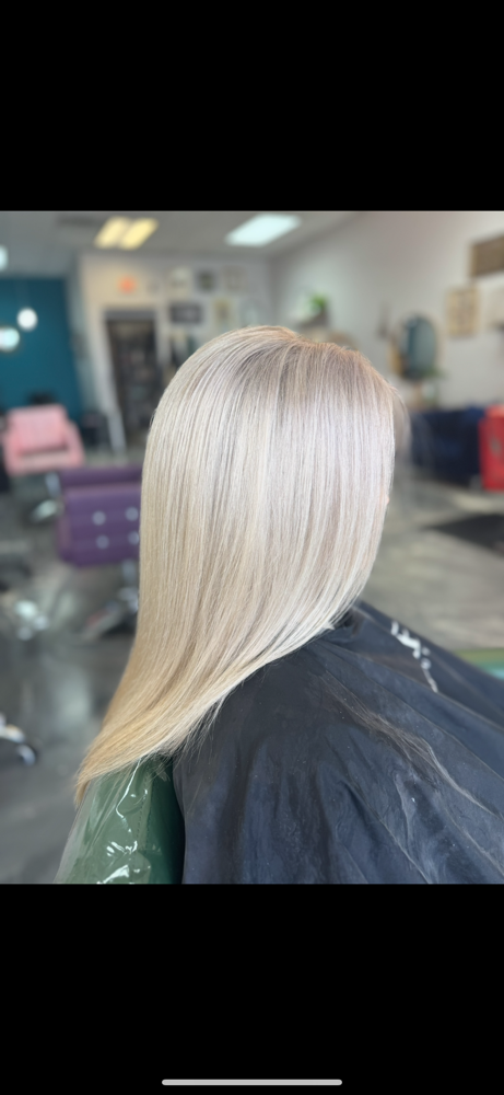 Solid Blonde Balayage at Beauty By Brit in Lubbock, TX