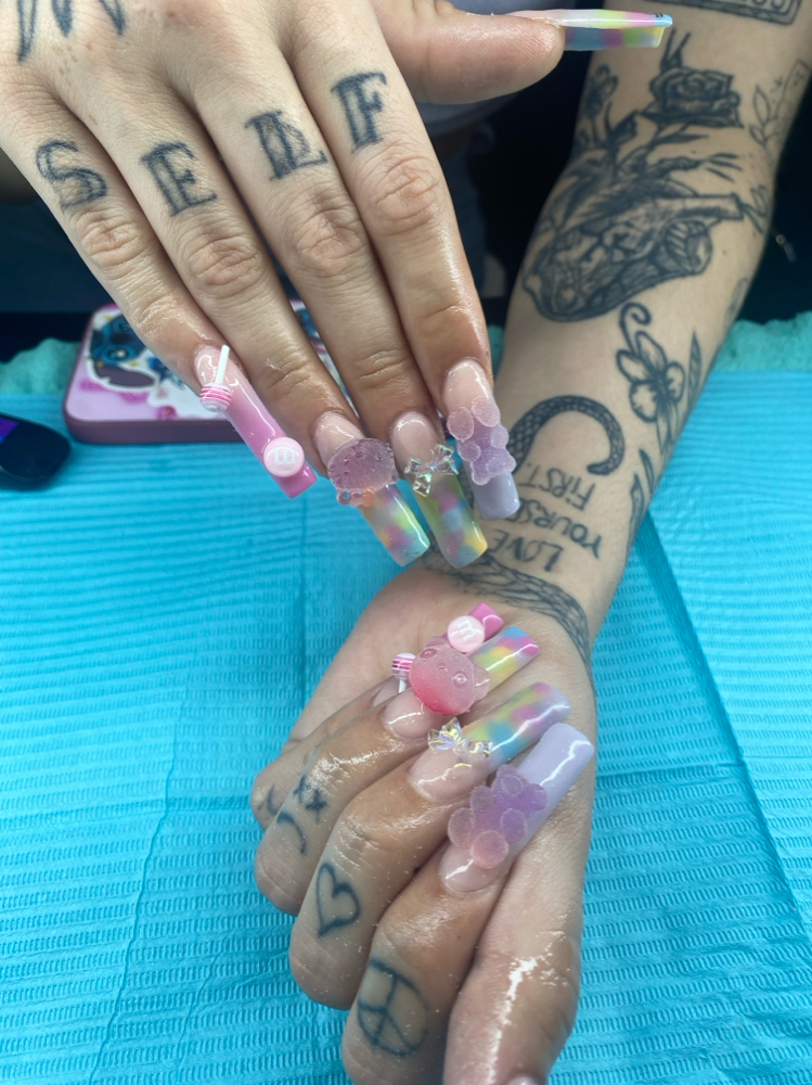 Long Acrylic Nails