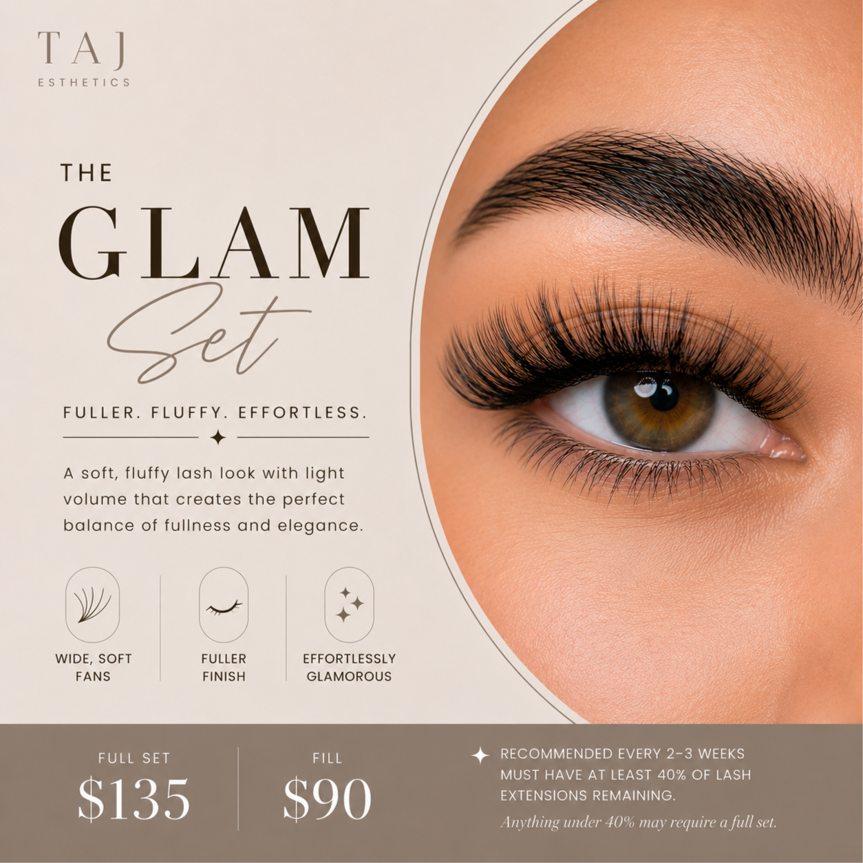 The Glam Set at Taj Esthetics in Ankeny, IA
