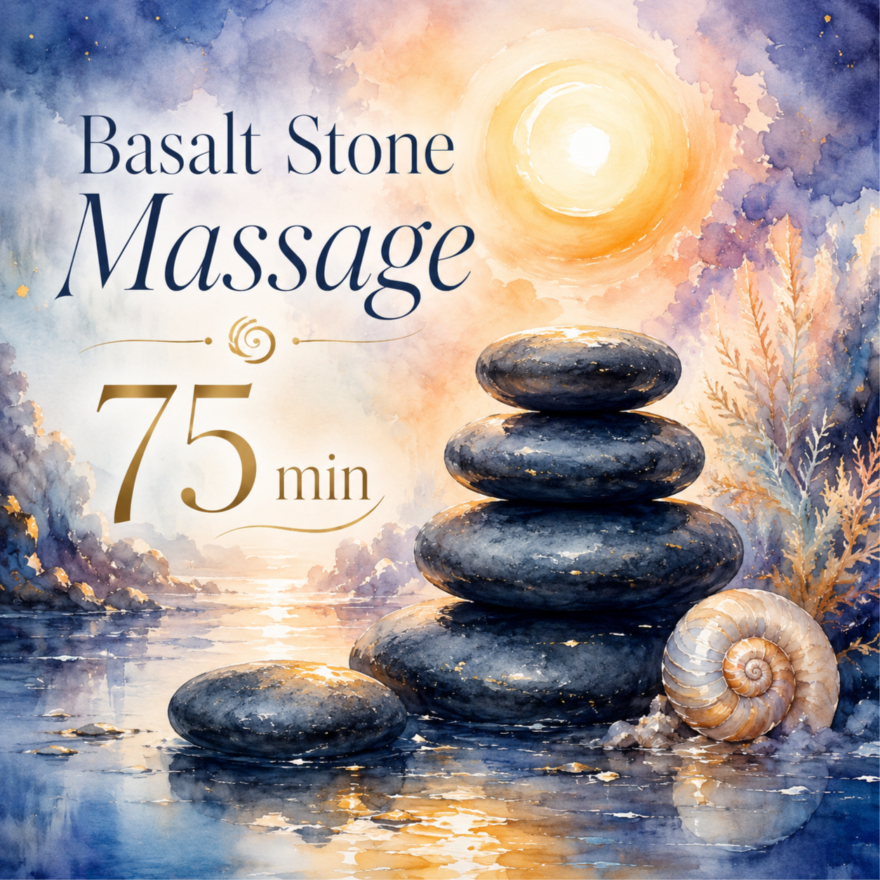 Balsalt Hot Stone ~ 75 Min at Moonshell Massage in Sheboygan Falls, WI
