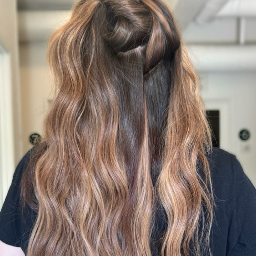 Invisible bead Extensions Consult at Kelsey Shaye Hair in Huntington Beach, CA