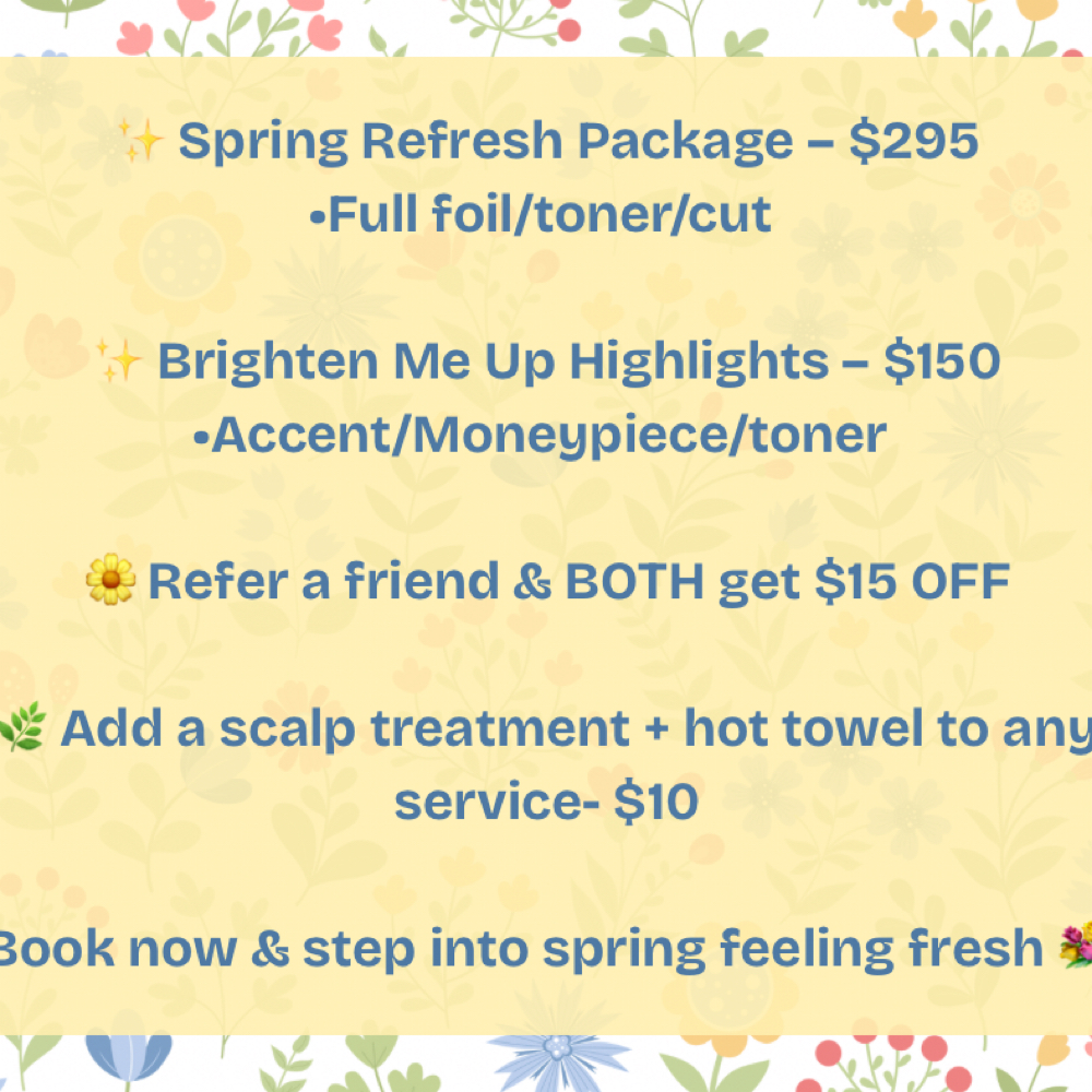 Spring Specials at Hair By Jenn in Austin, TX