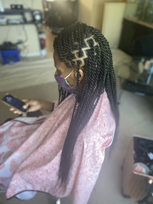 Small Knotless Senegalese Twist at C&C Hair Collection in Palos Hills, IL