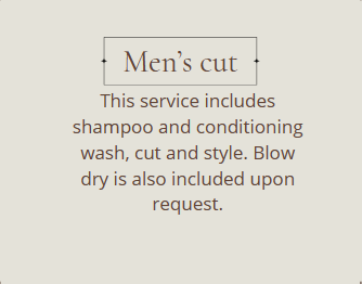 Men’s Cut