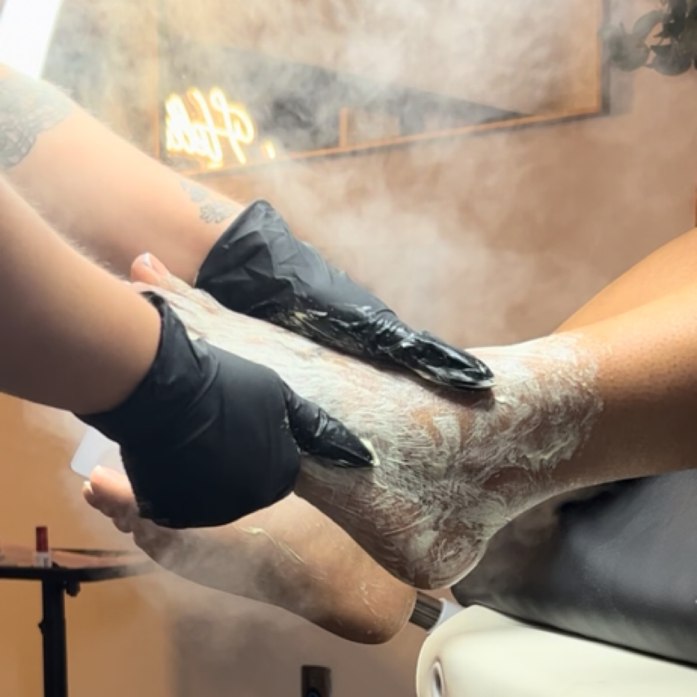 dry luxe pedicure at Glossy Gel Place in Dallas, TX