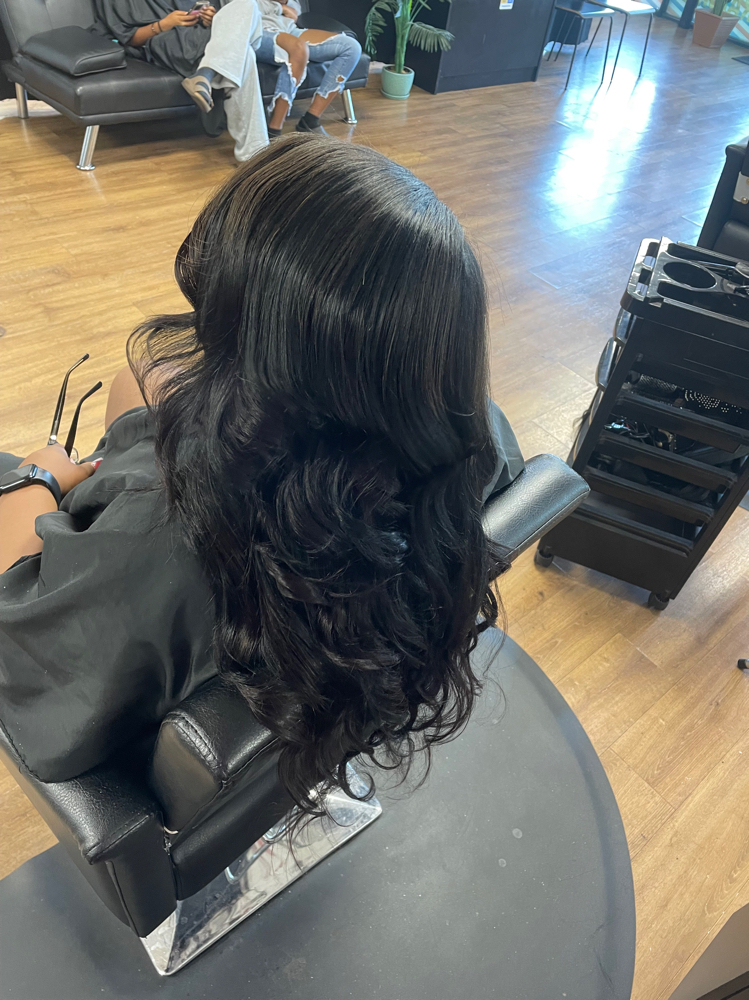 Hybrid Tape-in Install at Kharyzma Beauty in Sacramento, CA