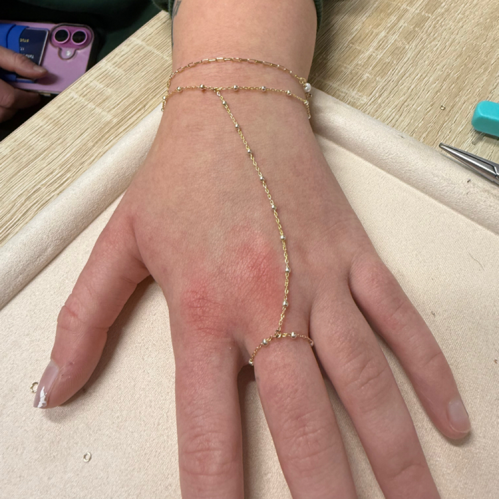 Sterling Silver Hand Chain at Western Rose Salon in Dublin, PA