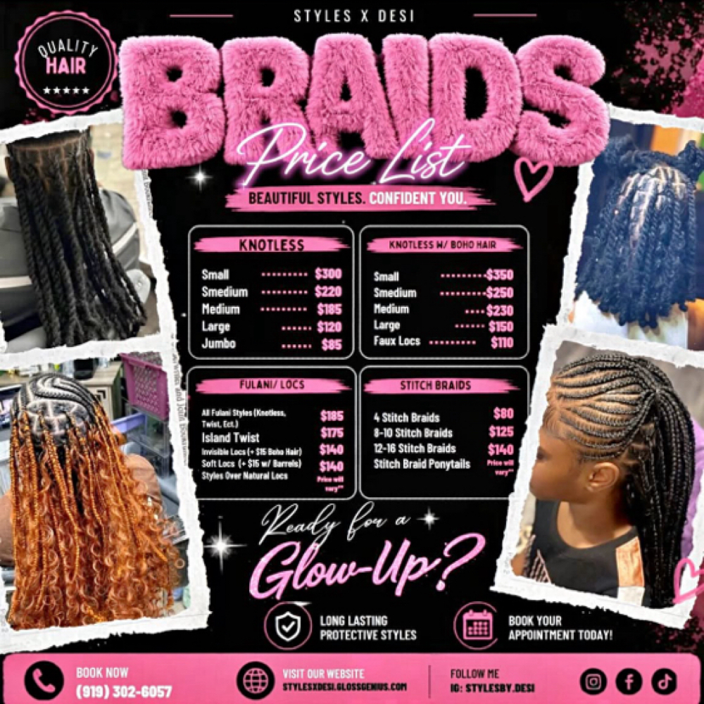 Braid Special** at Desiré S. in Raleigh, NC