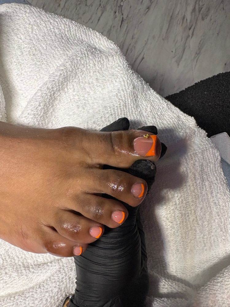 Acrylic On Big Toe/Gel On Littles