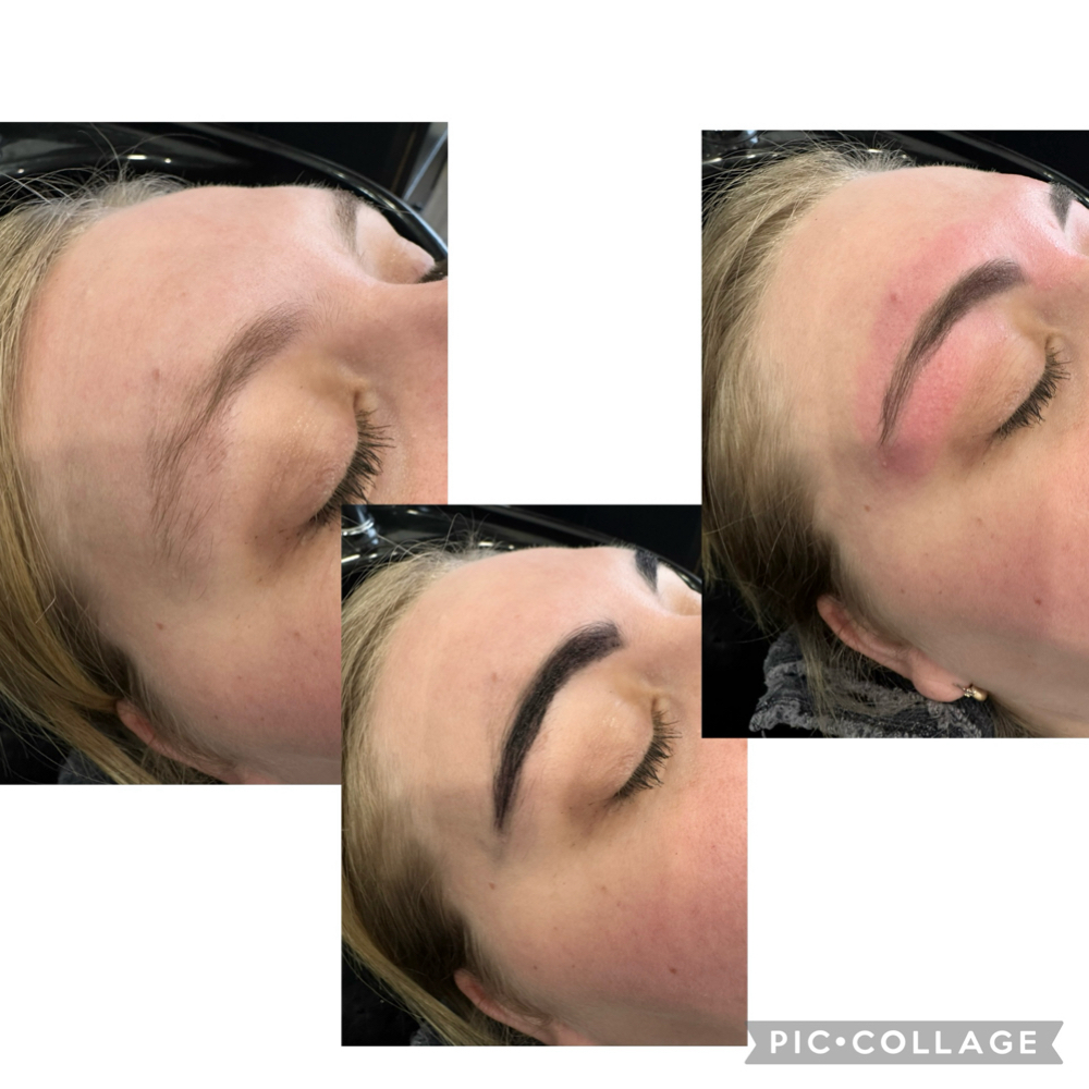Brow wax and tint at Serenity Salon in Akron, IA