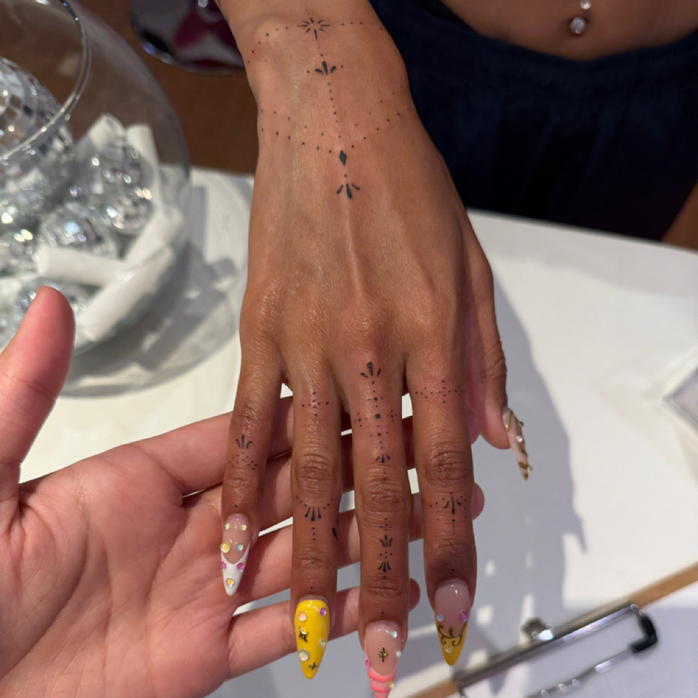 HAND TATTOOS WITH @halfpeach.ink at DAZEY AESTHETIC COLLECTIVE in Phoenix, AZ