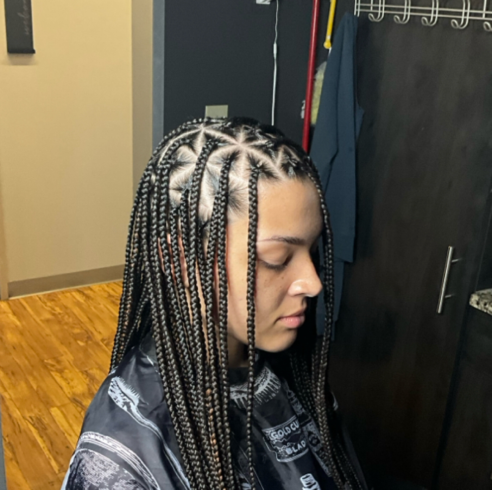 Signature Triangle Knotless Braids at Empire Beauty Bar in Cincinnati, OH