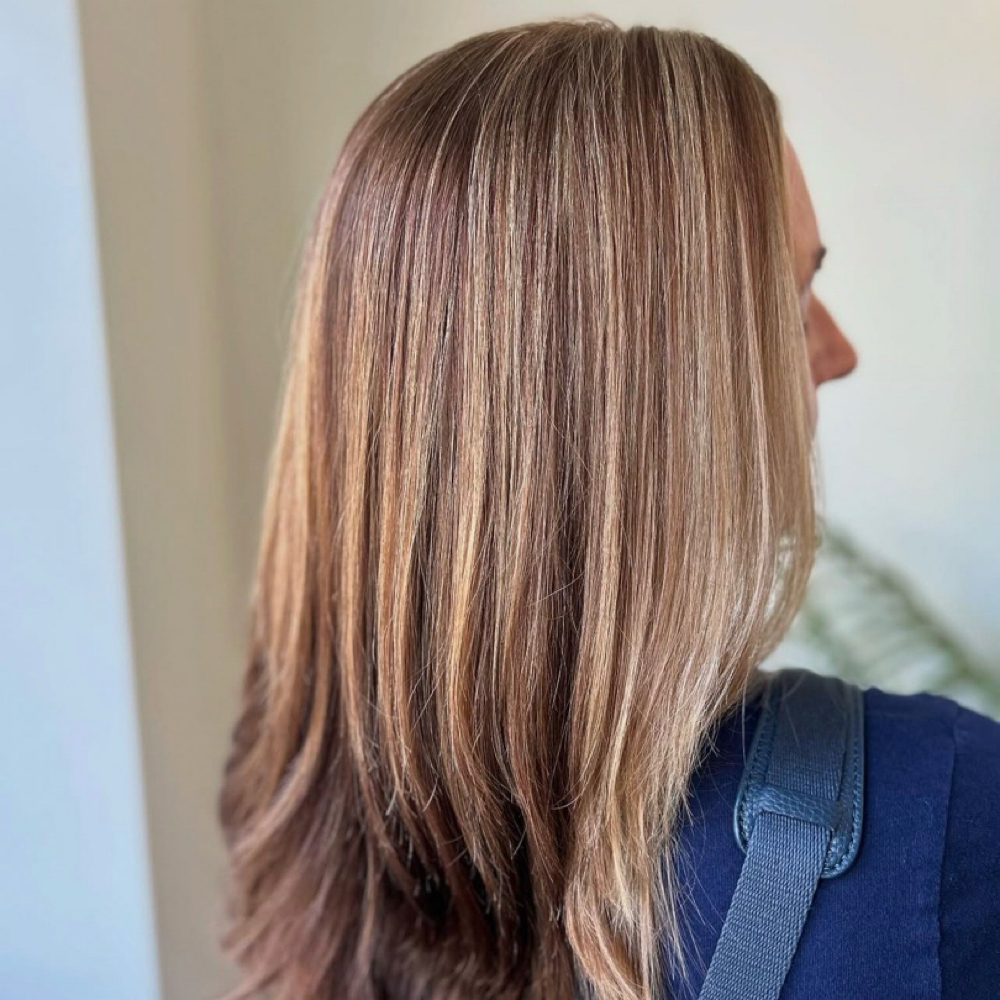 All Over Color With Highlights at The Glam Edge in Chesapeake, VA