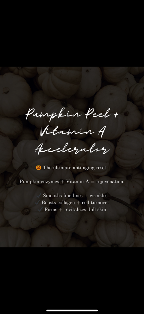 ✨ Pumpkin Peel with Vitamin A Accel at Esthetics by Jessica Biggers in Monroe, NC