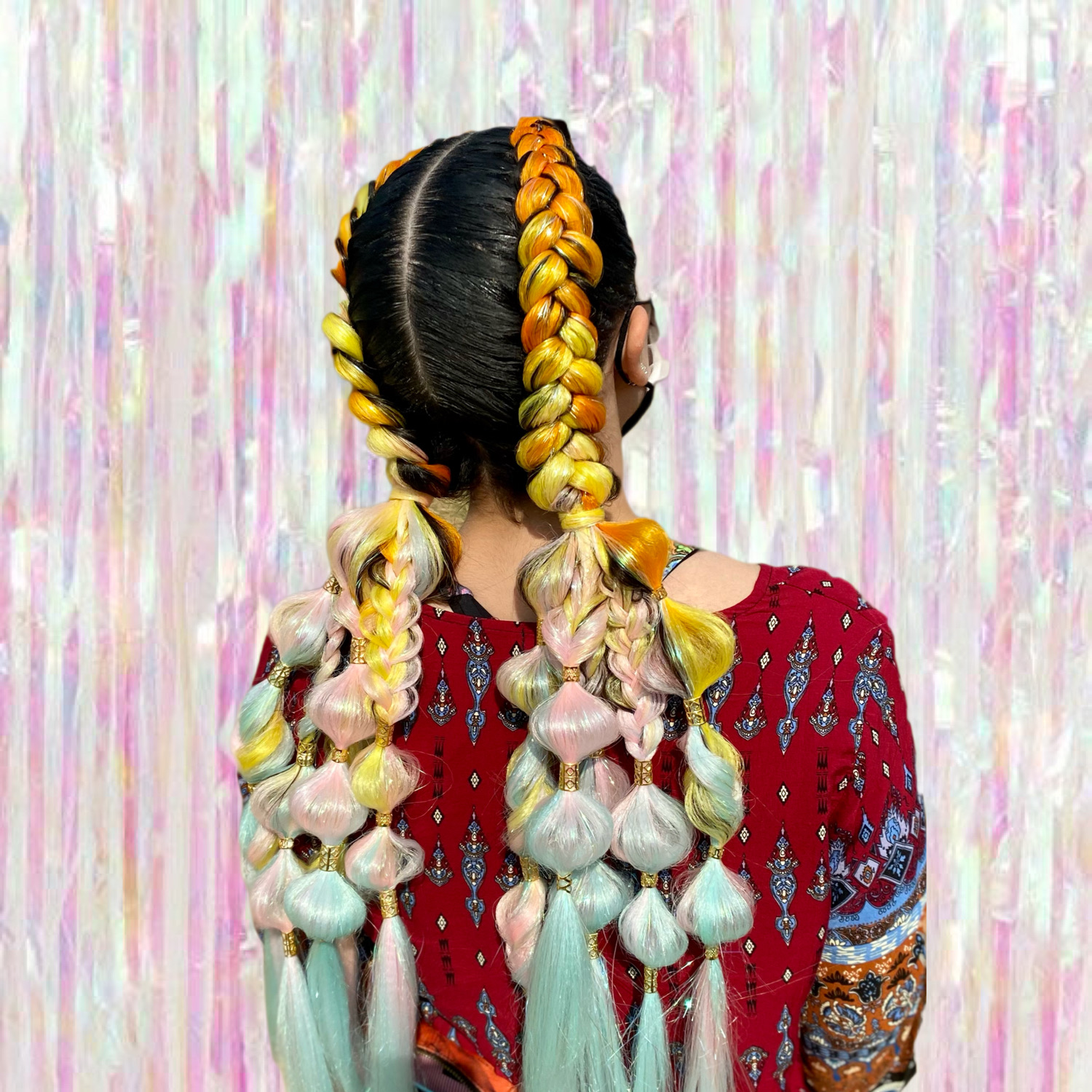 2 Dutch Braids into Breakout Braids
