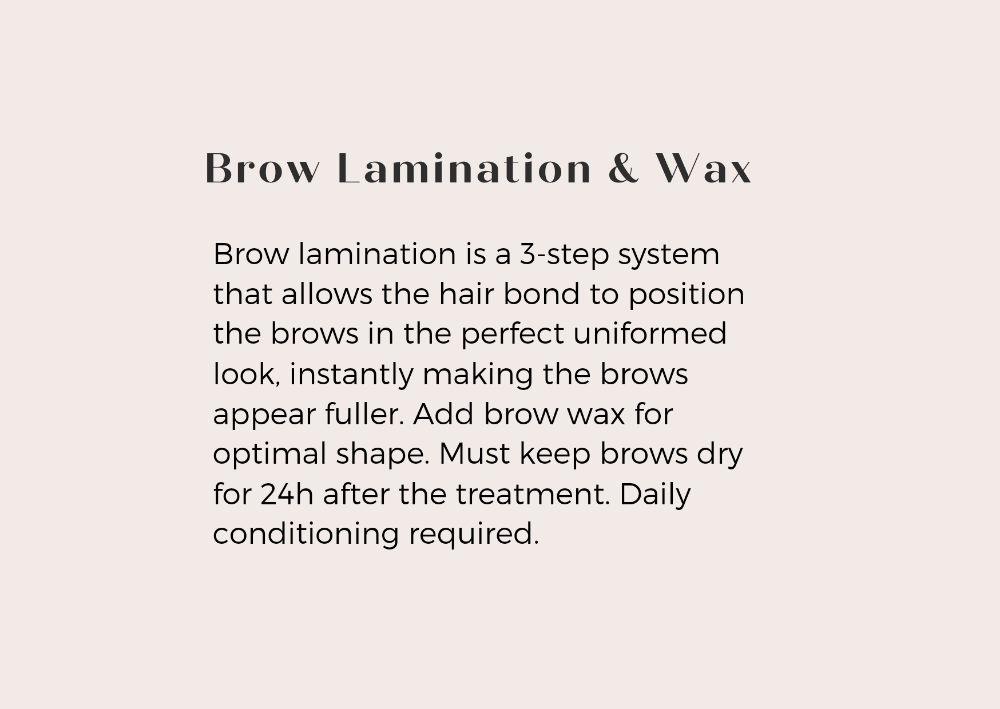 Brow Lamination + Wax