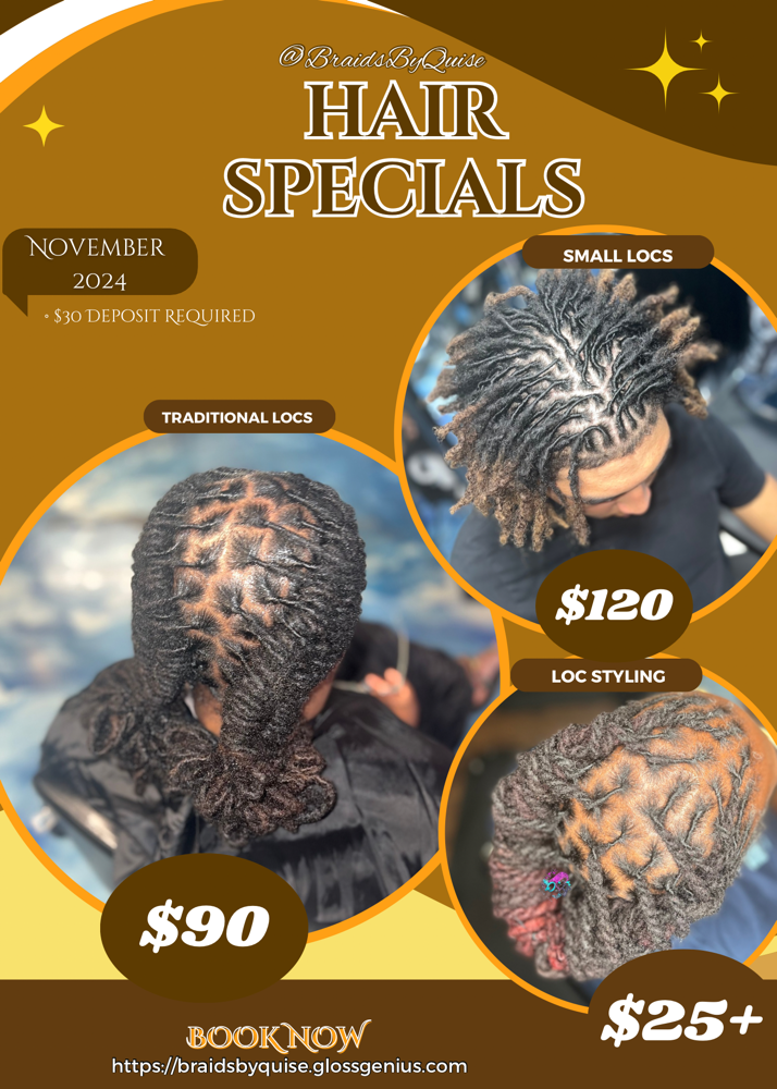 Small Loc Retwist & Style