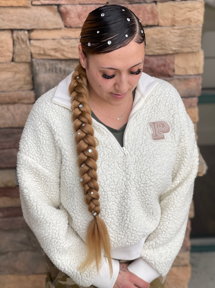 Single Pony Braid W/ Added Hair