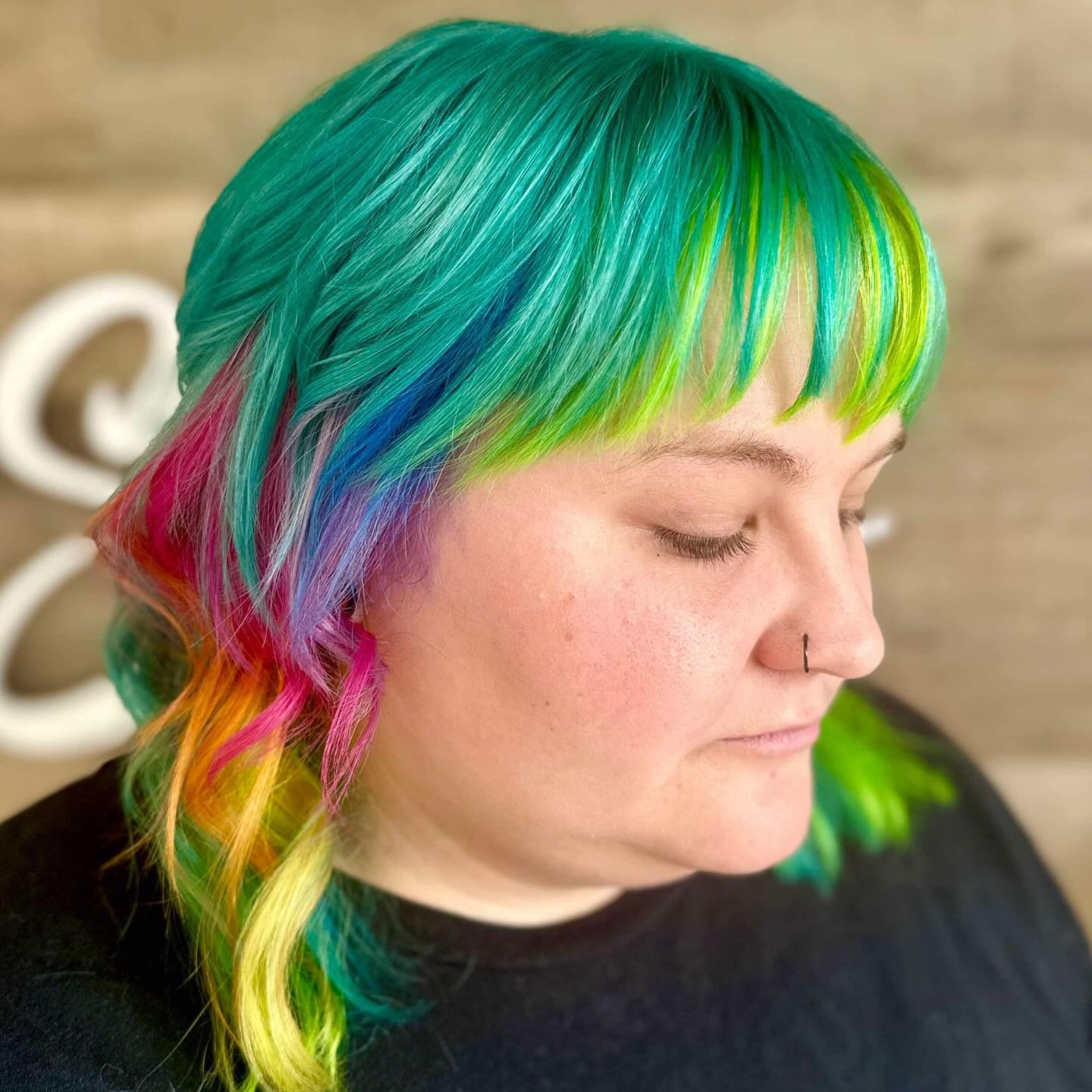 Blonding with multiple Vivids at Drop Dead Gorgeous Hair Studio in Knoxville, TN