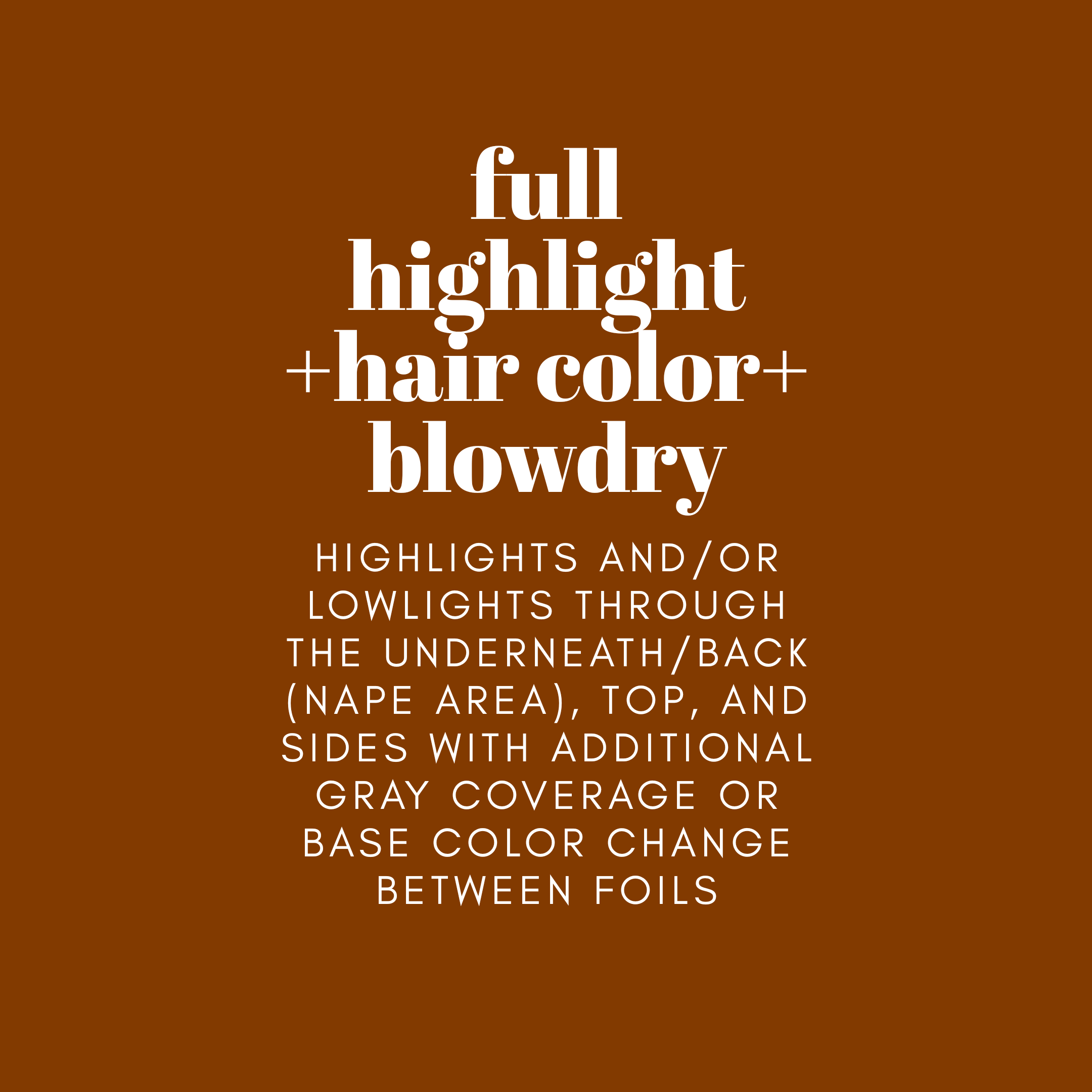 Full Highlight + Color + Blowdry