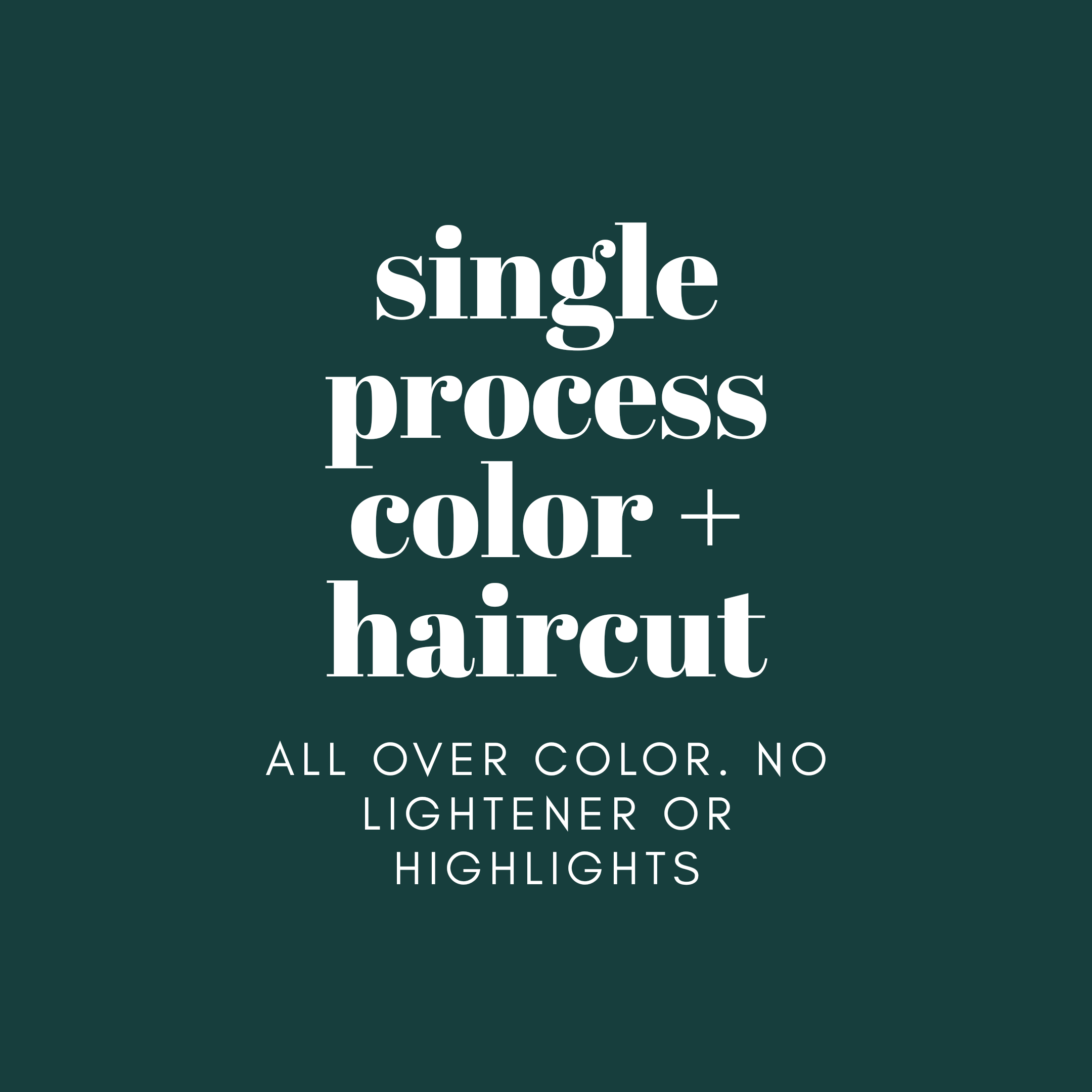 Single Process + Haircut